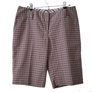 Adidas Plaid Golf Bermuda Walking Shorts 12 Women's Multi Color